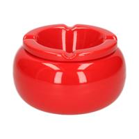 Stormasbak - rood - rond - 11 cm - keramiek - asbak voor buiten - terras asbak
