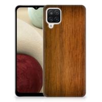 Samsung Galaxy A12 | Bumper Hoesje | Donker Hout