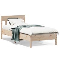 Bedframe zonder matras massief grenenhout 75x190 cm