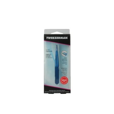 Tweezerman Slant tweezer bell bottom blue 1 Stuks