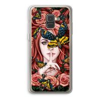 Lady Moth: Samsung Galaxy A8 (2018) Transparant Hoesje Lady Moth: Samsung Galaxy A8 (2018) Transparant Hoesje
