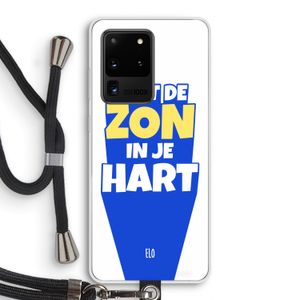 Laat de zon in je hart: Samsung Galaxy S20 Ultra Transparant Hoesje met koord