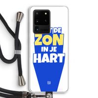 Laat de zon in je hart: Samsung Galaxy S20 Ultra Transparant Hoesje met koord