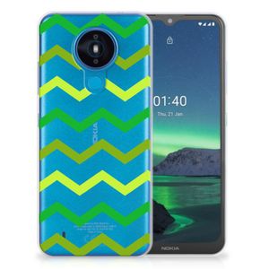 Nokia 1.4 TPU bumper Zigzag Groen