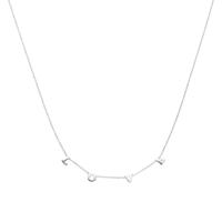 Zilveren Ketting met Love Hanger - 41+5 cm - Gerhodineerd 925