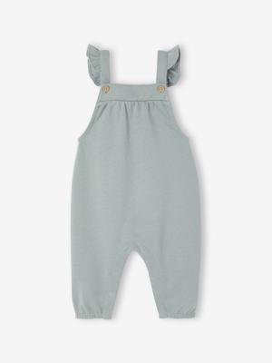 Salopet van sweatstof voor baby's saliegroen