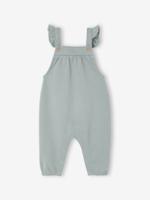 Salopet van sweatstof voor baby's saliegroen