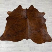Koeienhuid bruin zwart brindle 160x160cm S
