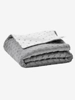 Stella babydeken, dubbelzijdig minky/molton grijs Stella babydeken, dubbelzijdig minky/molton grijs