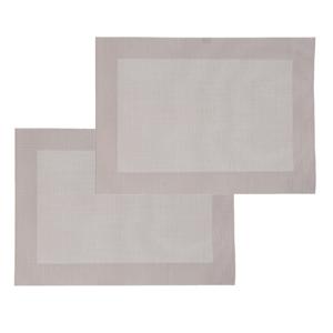 Secret de Gourmet diner placemat Texaline - Set van 6x stuks - beige - 50 x 35 cm - Onderleggers