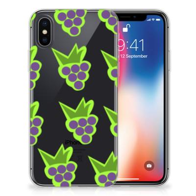 Apple iPhone X | Xs | Siliconen Case | Druiven