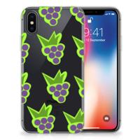 Apple iPhone X | Xs | Siliconen Case | Druiven