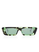 Gucci Eyewear lunettes de soleil à effet écailles de tortue - Vert