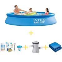 Intex Zwembad - Easy Set - 305 x 61 cm - Inclusief WAYS Onderhoudspakket, Filterpomp & Grondzeil - thumbnail