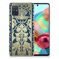 Samsung Galaxy A71 TPU Case Beige Flowers - thumbnail