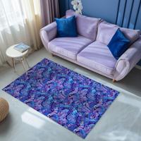 Mozaïekeffect vinyl tapijt blauw