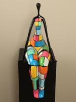 Beeld zittende vrouw kleurrijk, 70 cm Beeld zittende vrouw kleurrijk, 70 cm