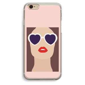 Red lips: iPhone 6 / 6S Transparant Hoesje