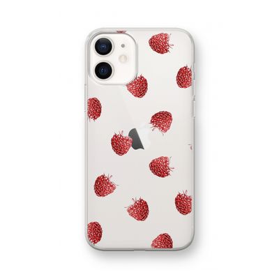Framboosjes: iPhone 12 mini Transparant Hoesje