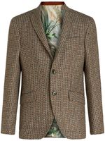 ETRO blazer cintré à simple boutonnage - Marron