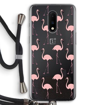 Anything Flamingoes: OnePlus 7 Transparant Hoesje met koord