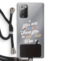 Right Place: Samsung Galaxy Note 20 / Note 20 5G Transparant Hoesje met koord
