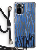 Blauwe nerven: Xiaomi Redmi Note 10 Pro Transparant Hoesje met koord