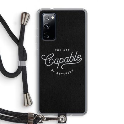 Capable: Samsung Galaxy S20 FE / S20 FE 5G Transparant Hoesje met koord