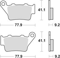 TRW remblokken "mcb 672" brake pad mcb 672 si sintered metal