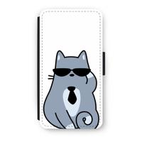 Cool cat: iPhone XS Flip Hoesje