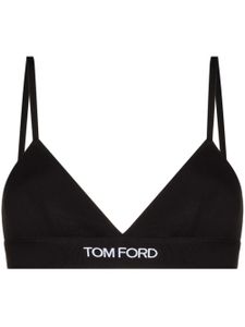 TOM FORD soutien-gorge à bande logo - Noir