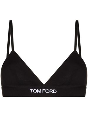TOM FORD soutien-gorge à bande logo - Noir