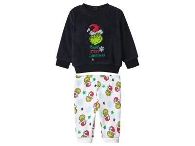 Pluche baby kerstset 2-delig The Grinch (Donkerblauw/wit, 74/80)