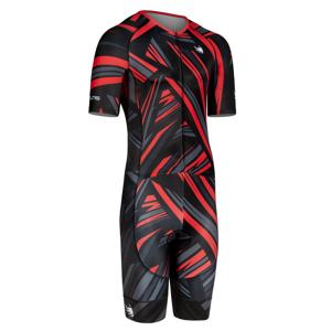 BTTLNS Typhon 2.0 OBLIQUE trisuit korte mouw Divine Black/Torment Red heren S