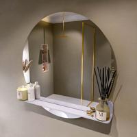 MONDIAZ SPOT spiegel rond 90cm met Spiegelplanchet kleur Cale. MONDIAZ SPOT spiegel rond 90cm met Spiegelplanchet kleur Cale.