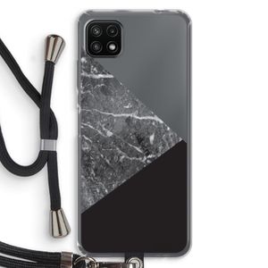 Combinatie marmer: Samsung Galaxy A22 5G Transparant Hoesje met koord