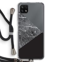 Combinatie marmer: Samsung Galaxy A22 5G Transparant Hoesje met koord