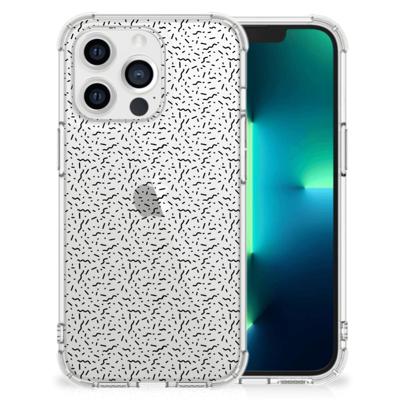Apple iPhone 13 Pro Doorzichtige Silicone Hoesje Stripes Dots Apple iPhone 13 Pro Doorzichtige Silicone Hoesje Stripes Dots
