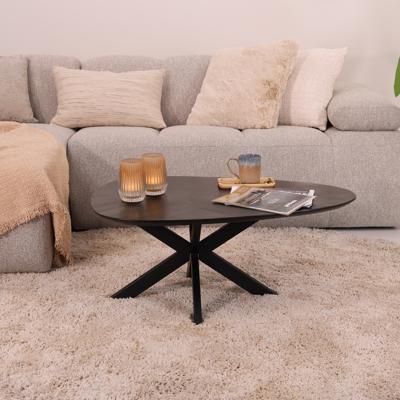 Tower Living Organische Salontafel 'Pianella' Mangohout, 90 x 65cm, kleur Zwart