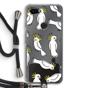 Papegaai: Pixel 3a Transparant Hoesje met koord