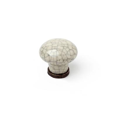 Deurknop Rei 818 Cirkelvormig Wit Porselein Metaal 2 Stuks Versleten (Ø 30 x 27 mm)