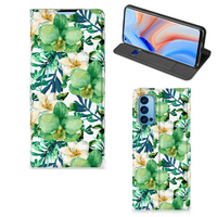 OPPO Reno4 Pro 5G Smart Cover Orchidee Groen - thumbnail