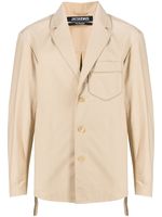 Jacquemus blazer à simple boutonnage - Marron