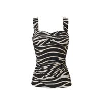 TC WOW tankini bikinitop met zebraprint zwart/wit - thumbnail