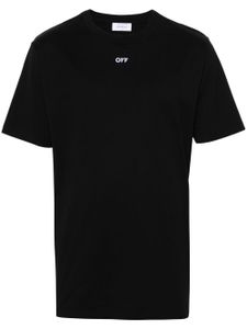 Off-White t-shirt en coton à logo brodé - Noir