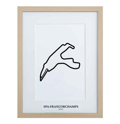 Formula 1 Circuit Spa-Francorchamps België 3D Print - Hout