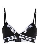 Moschino soutien-gorge à bande logo - Noir