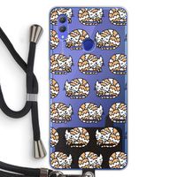 Slapende poes: Honor Note 10 Transparant Hoesje met koord