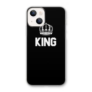 King zwart: iPhone 13 mini Transparant Hoesje