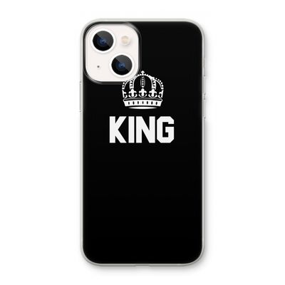 King zwart: iPhone 13 mini Transparant Hoesje